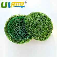 Artificial Boxwood Ball 28cm Diameter Grass Topiary Kissing Ball Plastic Garden Decoration
