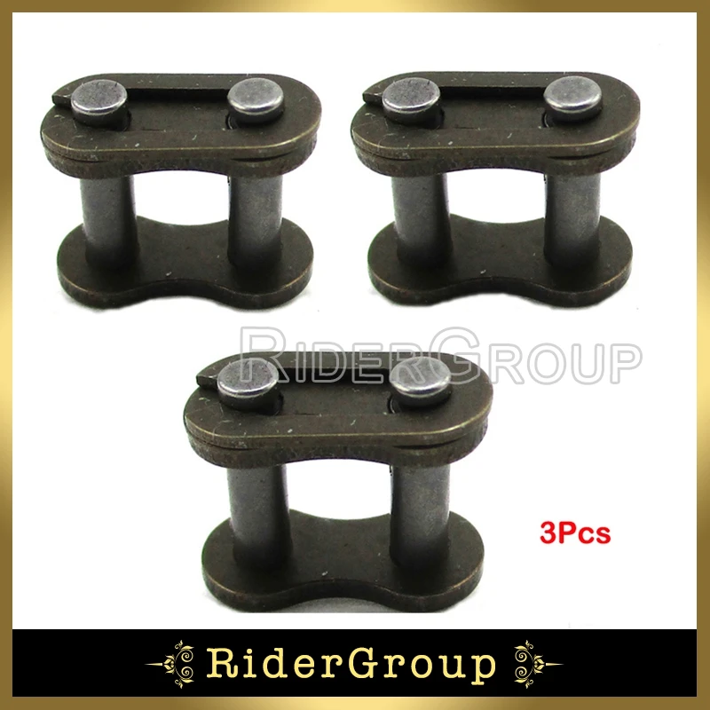3Pcs 25H Chain Master Link 2 Stroke Scooter Moped Mini Pocket Bike ATV 33cc 43cc 47cc 49ccatvs