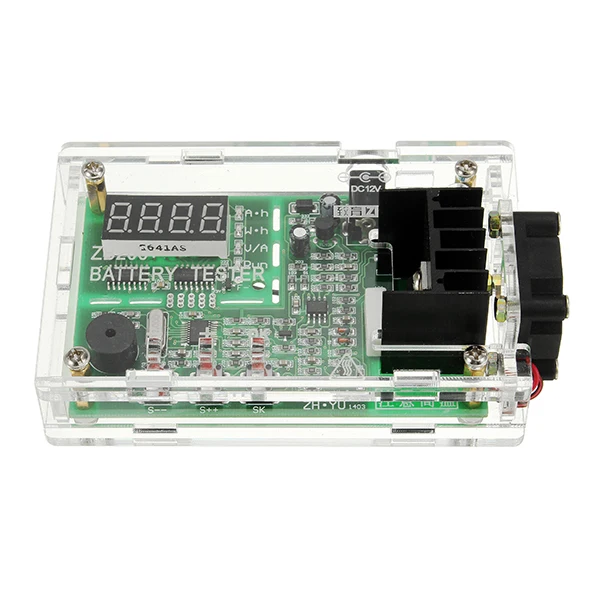 

ZB206 12V Multi-Function Battery Capacity Internal Resistance Tester 18650 Battery Tester With Shell Fan Red Digital Tube