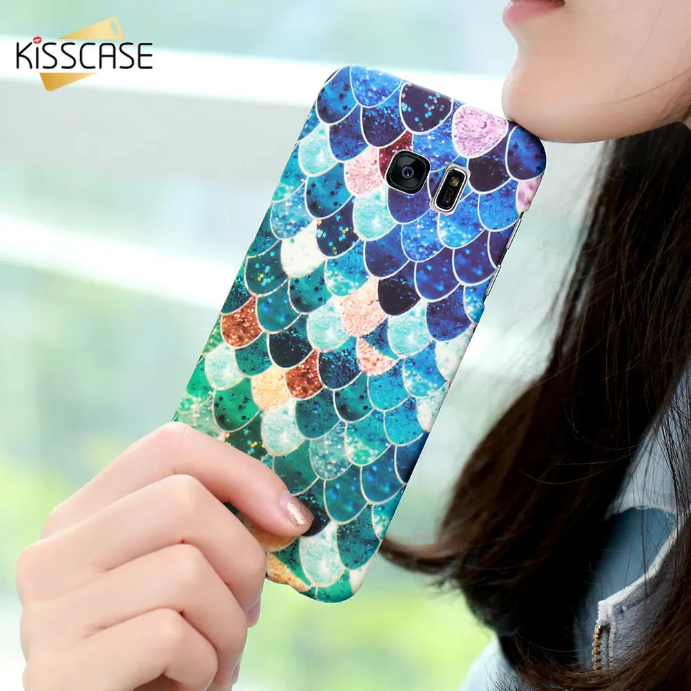 Чехол KISSCASE 3D для Samsung Galaxy S7 S8 Plus Note 8 матовый светящийся чехол A5 A3 2017 чехол|case for samsung