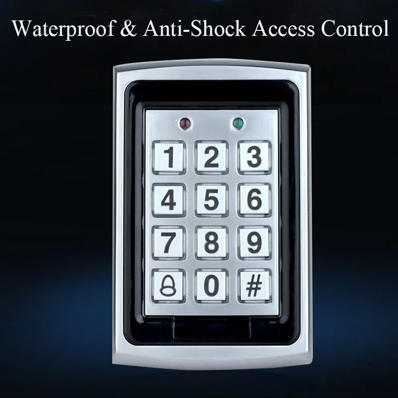 Waterproof Metal 125KHz RFID Card Password Access Control Keypad With Backlight 