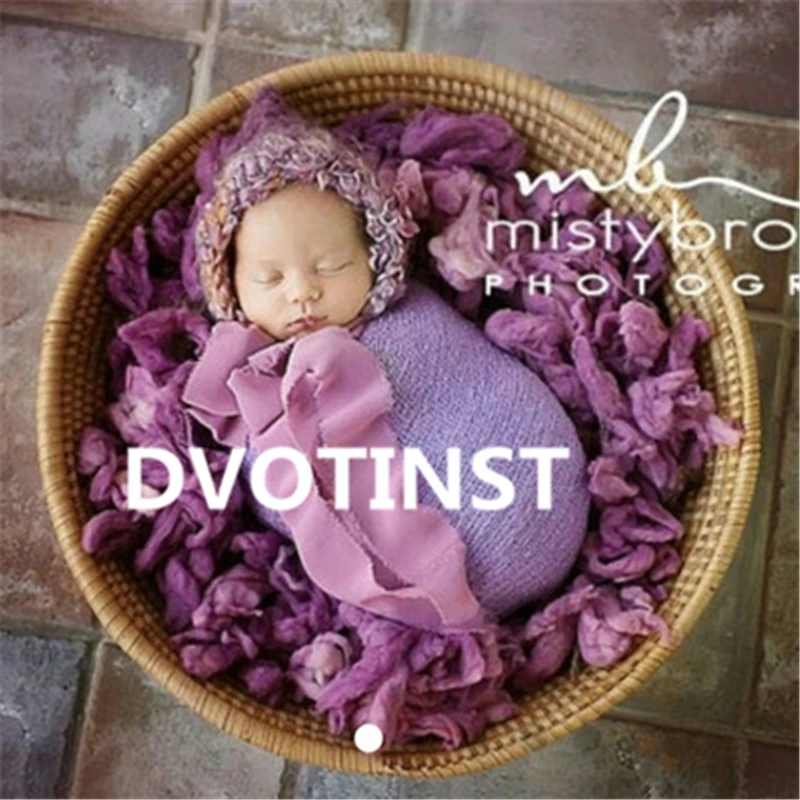 Dvotinst Baby реквизит для фотосъемки шерстяное войлочное одеяло корзина наполнитель фоновый наполнитель Fotografia аксессуары Студия съемки реквизит - Цвет: Dark Purple