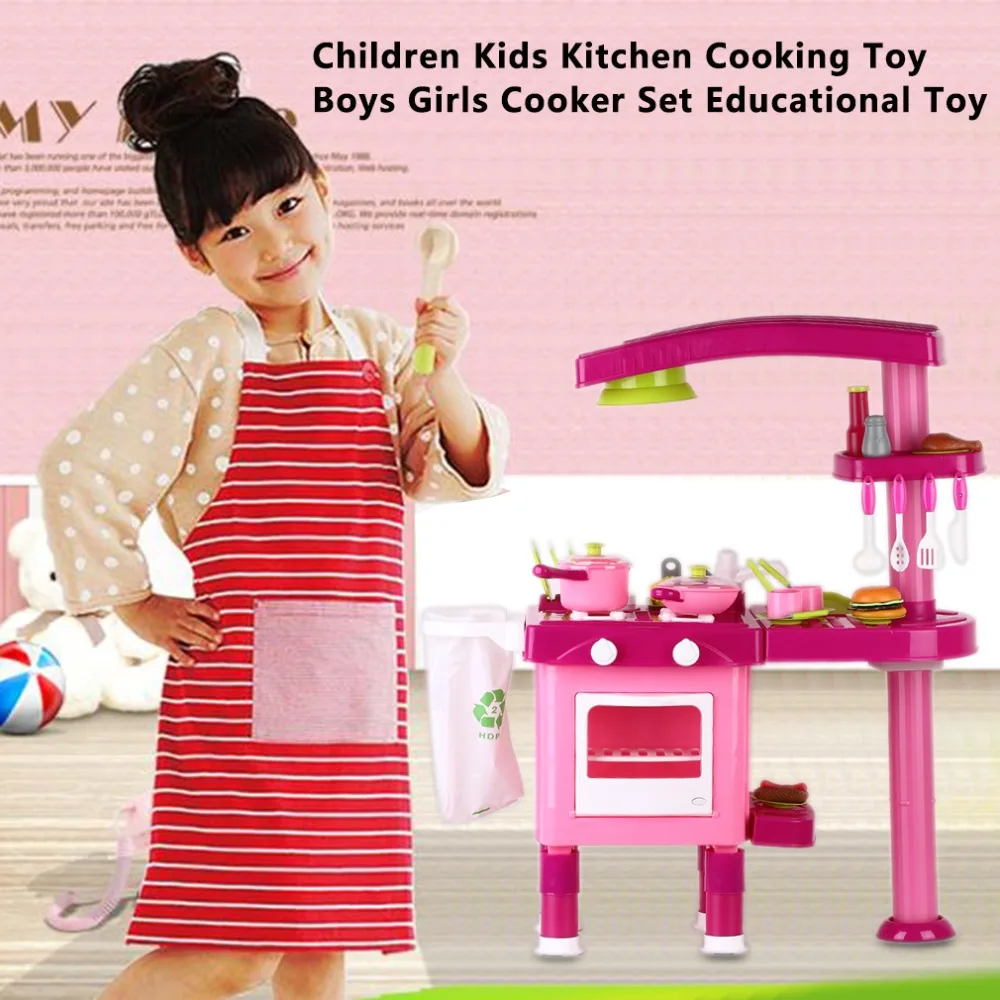 

69 Pcs Children Kids Kitchen Cooking Toy Boys Girls Cooker Set Educational Toys Role Play Pretend Toy Cook Game