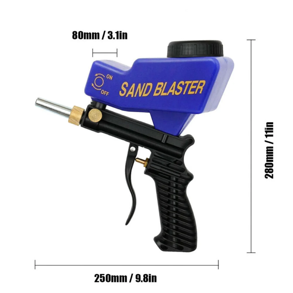 

Black/Blue Sand Blaster Spray polishing Adjustable Replace Remover Tools Workshop Equipment Portable Gravity Small
