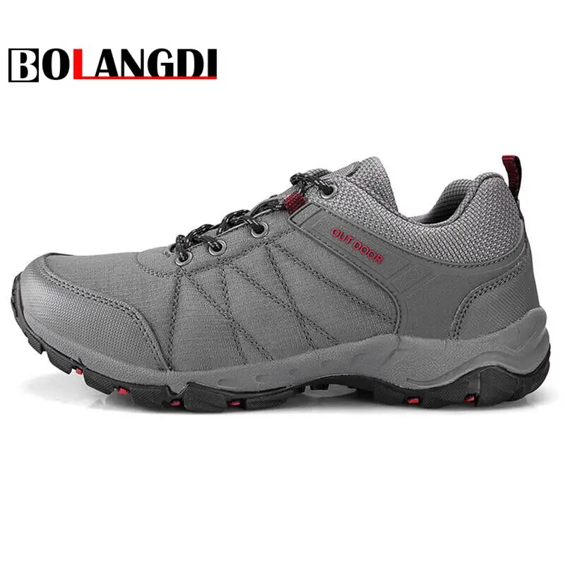 

Bolangdi New Hiking Shoes Men Mountain Climbing Shoes Quality Outdoor Trekking Shoes Breathable Anti-skid Hiking Hunting Boots