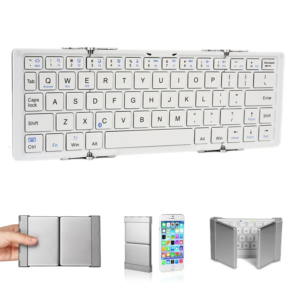 Folding Bluetooth 3.0 Wireless Keyboard For iPhone Samsung Macbook iOS Android Windowsin