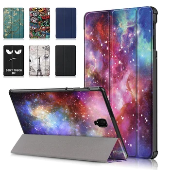 

For Samsung Galaxy Tab S4 Case Painted Tri-fold Flip Folio PU Leather Case for Galaxy Tab S4 10.5 T830 / T835 / T837 Fundas