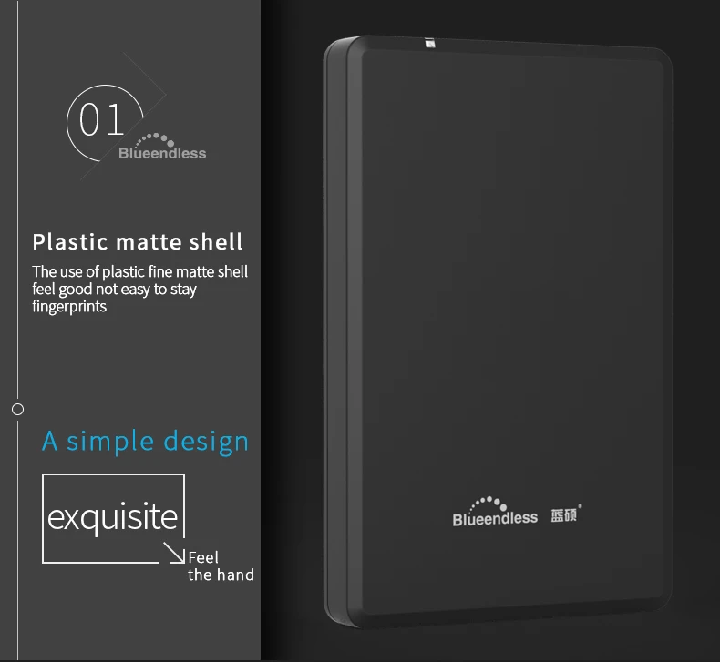 External mechanical hard drive 250G320G500G750G 1TB 2TB Sata III to USB 3.0 tool free plastic hdd enclosure 6gbps hard disk (8)