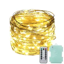 6AA питание от аккумулятора 20 м 200 светодиодный 8 Режим светодиодный Сказочный струнный свет, Серебряный провод затемнения рождественские садовые огни+ пульт дистанционного управления