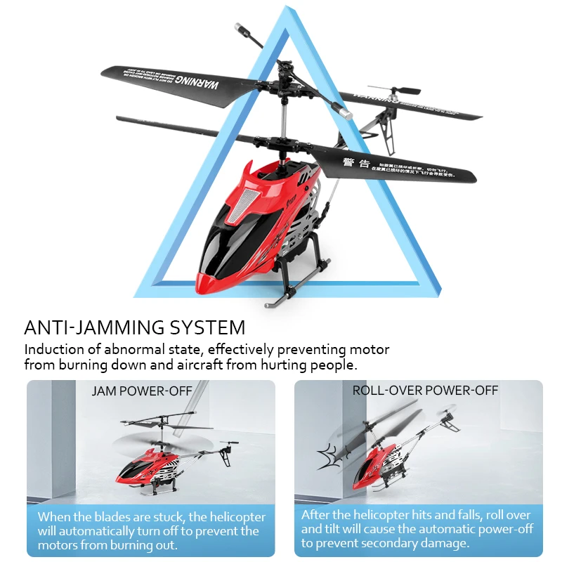 Anti-Jamming RC Helicopter Altitude Hold Remote Control Helicopters Water-Based Baking Varnish Toys for Kids 268
