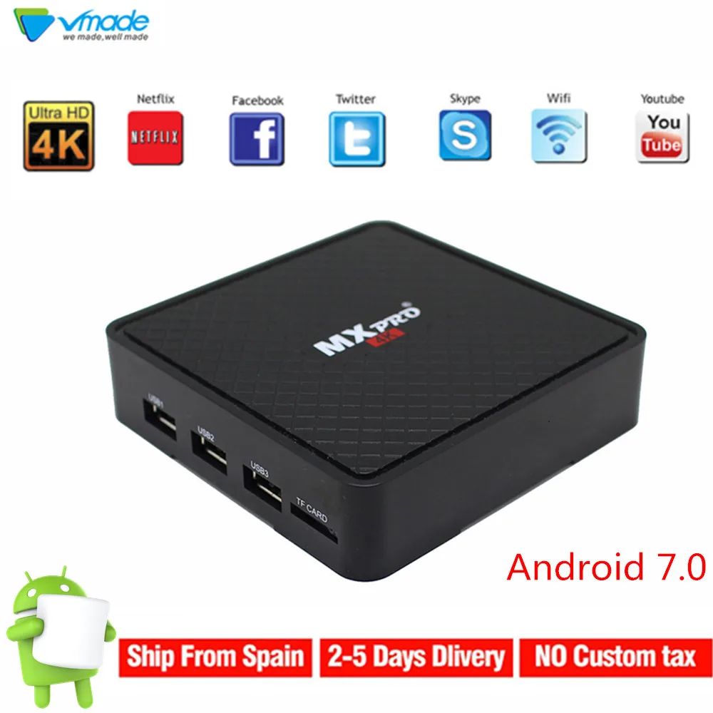 Vmade Original Set-Top Box Android 7.0 Allwinner H3 Quad Core UHD 4K H.265 Smart IPTV Box Support Wifi 1+8G Goolge TV Netflix Vmade Original Set-Top Box Android 7.0 Allwinner H3 Quad Core UHD 4K H.265 Smart IPTV Box Support Wifi 1+8G Goolge TV Netflix
