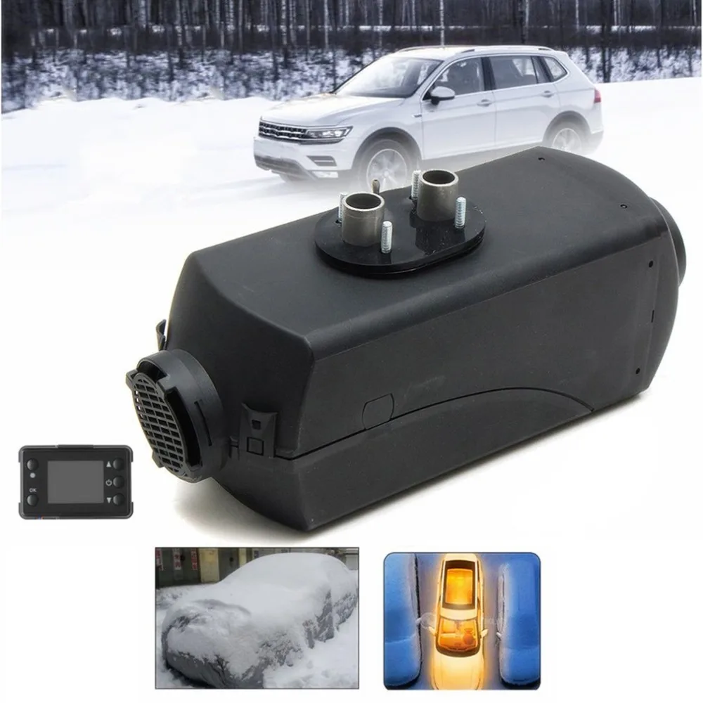 

5000W 12V LCD Monitor Air diesels Fuel Heater Single Hole 5KW For Boats Bus Car Heater With Remote Control and Silencer For free