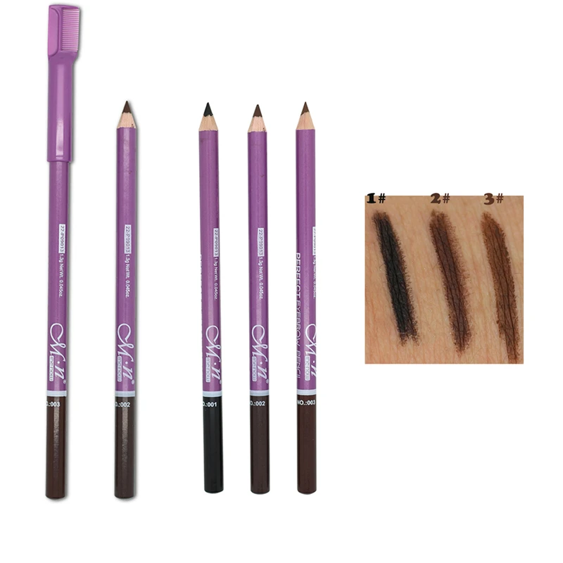 Menow карандаш для бровей для макияжа бровей водостойкий с прикрепляющими гребнями для придания формы