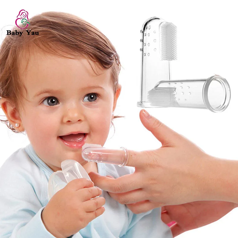 Baby Kids Silicone Finger Toothbrush Gum Brush Infant Deciduous Tooth