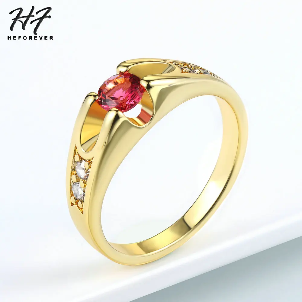 6 Items CZ Crystal Wedding Rings for Women & Men Rose Gold Color Cubic Zirconia Engagement Party Jewelry for Lover R249 R110