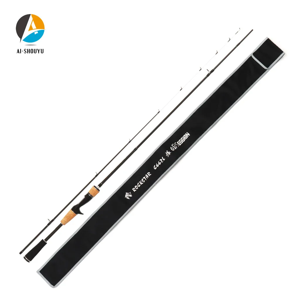 

AI-SHOUYU Light Baitcasting Fishing Rod FUJI Guide Solid Carbon Tip Rock Regular Action 3-12g Spinning Rod 2-6LB L Power 103g