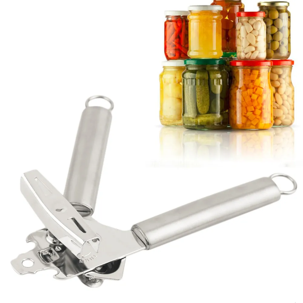 Useful Stainless Steel Tin Can Opener Multifunctional Canned Food Opening Tools Portable Openers Knife Abridor New Arrival