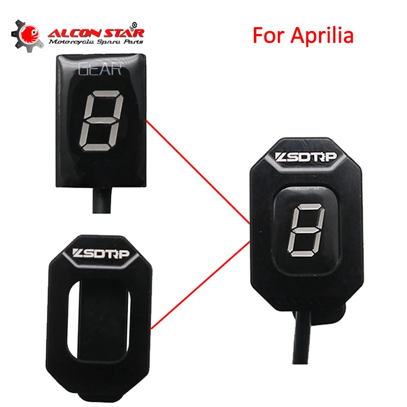 

Alconstar- Motorcycle 1-6 Level Ecu Plug Digital Speed Gear Indicator Display with Holder for Aprilia RS 125 ETV 1000 Caponord