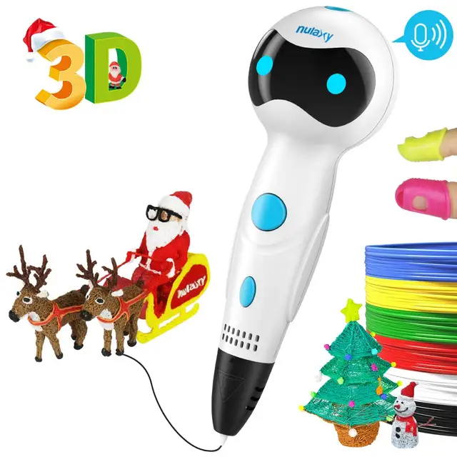 Special Price Nulaxy 3D Pen Robot 3D Drawing Printing Pen with Voice Prompts PLA Filament Refills Automatic Feeding for the Kids birthday gift