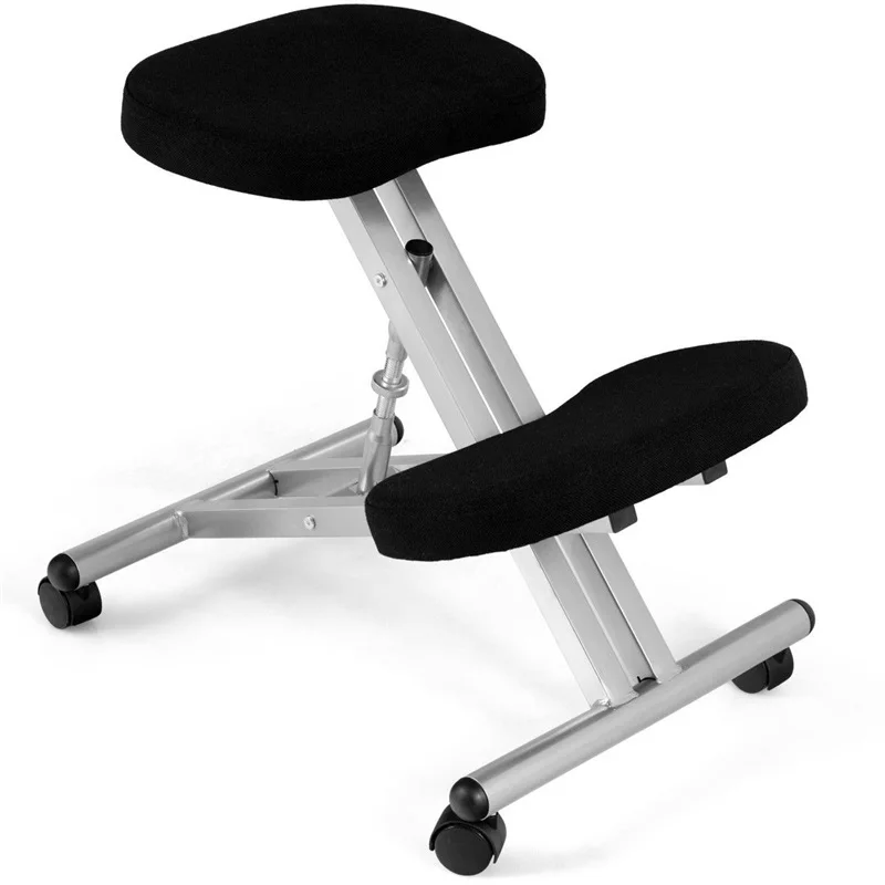 

Costway Adjustable Height Ergonomic Kneeling Chair Rolling Padded Seat Office Chair Desk Chair Sillas Office Furniture HW60318