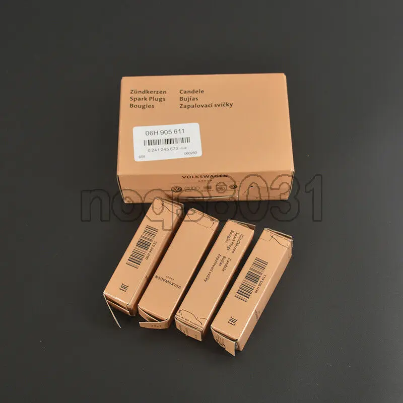 4 шт. новая иридиевая Свеча зажигания для Audi A4 A5 VW Passat 06H905611 PFR7S8EG|Свечи и запальные