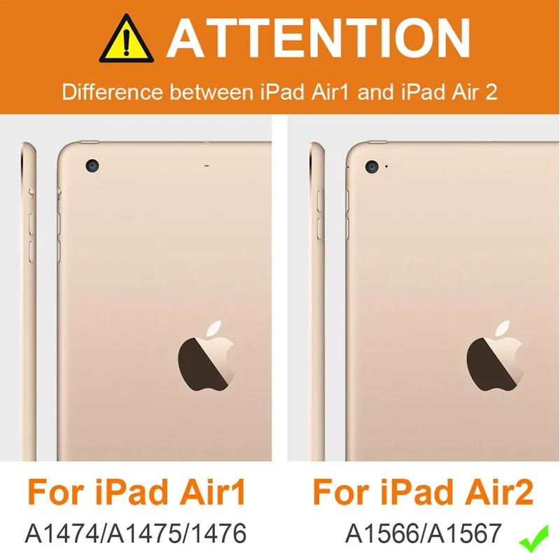 Чехол книжка из ТПУ и искусственной кожи для Apple ipad air 2 9 7 дюйма A1566/67 чехол 6
