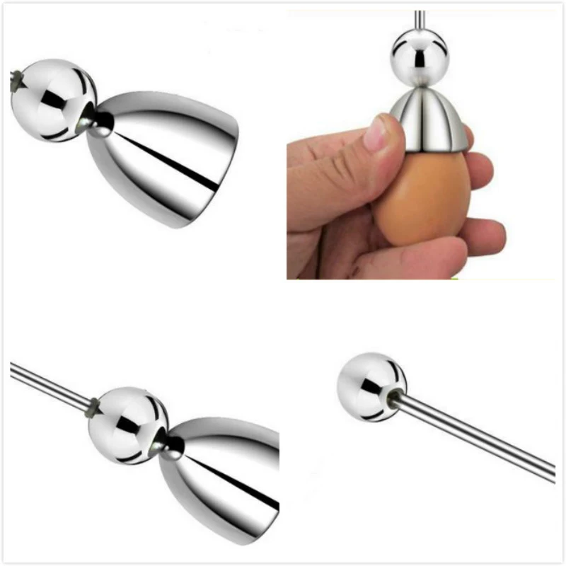 Новая нержавеющая сталь сырой яичной скорлупы Топпер открывалка для яиц кухонные инструменты-15