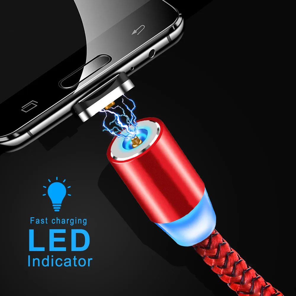 Магнитный кабель для быстрой зарядки Micro USB Type C Samsung S10 S9 A10 A30 A50 Xiaomi Mi9 Huawei 7s Honor 8s 9 8x