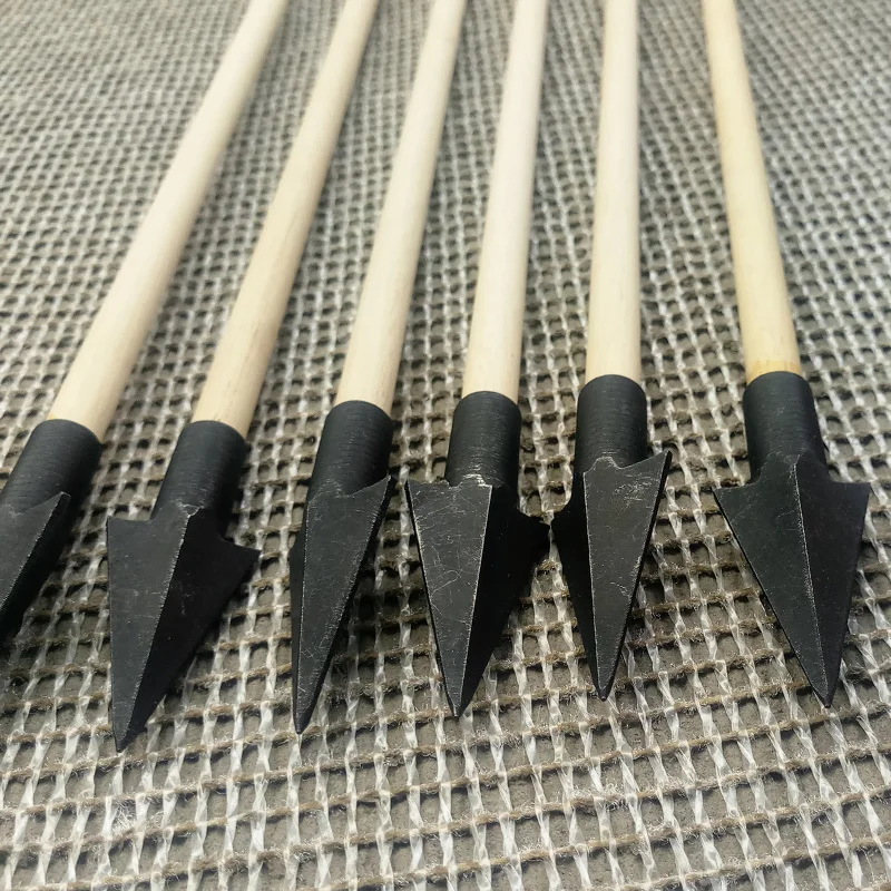 10 шт. 33 дюймов деревянные стрелы традиционные Broadheads стрелка вал с Snowbird натуральными перьями стрельба из лука интимные аксессуары