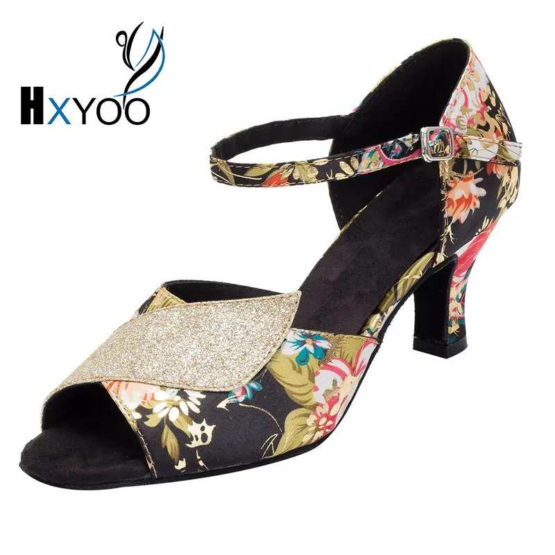 HXYOO 2018 Instock Women Latin Dance Shoes Salsa Ballroom Shoes Ladies