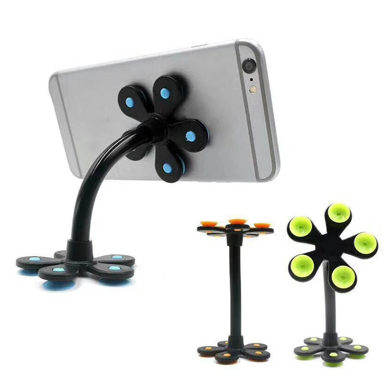 Mobile Phone Holder Wintersweet Shape Silicone Suction Bracket for Car Table IJS998 | Мобильные телефоны и аксессуары