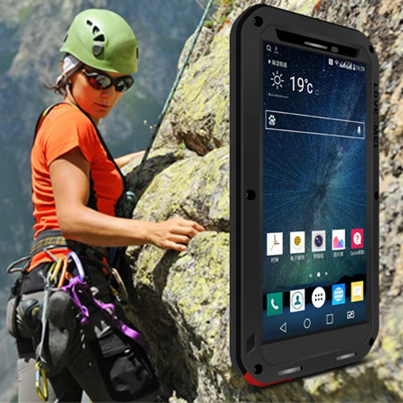imágenes para AMOR MEI Caso Para LG LG V10 H968 F600L F600K/S 5.7 ''A Prueba de agua A Prueba de Golpes caso del Gorila de Vidrio Templado la Cubierta de Metal duro imágenes para AMOR MEI Caso Para LG LG V10 H968 F600L F600K/S 5.7 ''A Prueba de agua A Prueba de Golpes caso del Gorila de Vidrio Templado la Cubierta de Metal duro