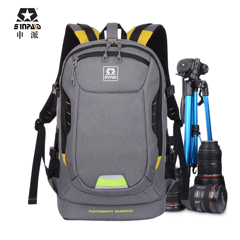 

Sinpaid Ultra Durable Wear-resistant Waterproof Anti-theft Prevent Vibration Travel Camera Bags Weight Reduction SLR Backpack