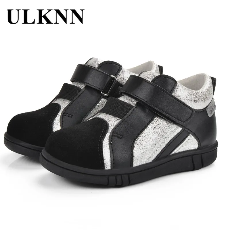 

ULKNN Sport shoes for Boy Children Casual Shoe Black soft Running Shoes Sport Toddler Baby Kids Shoe Leather chaussure enfant