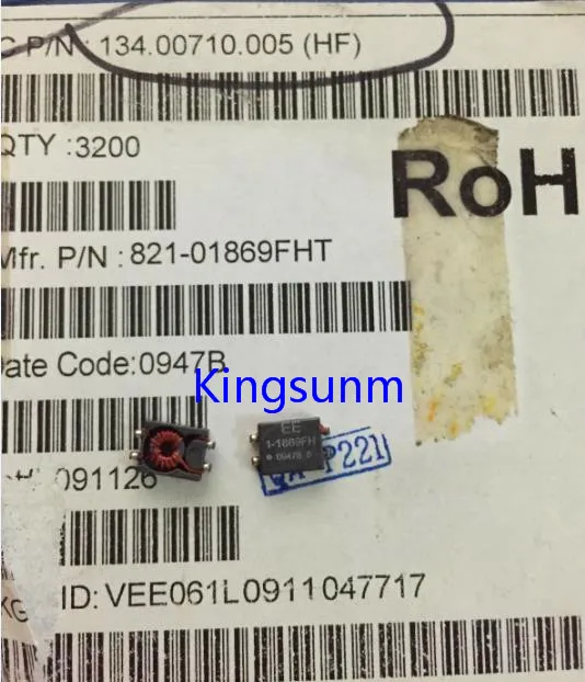 Free shipping 10pcs 821-01869FHT 60UH 1:1 micro Eltek digital audio isolation transformer photo