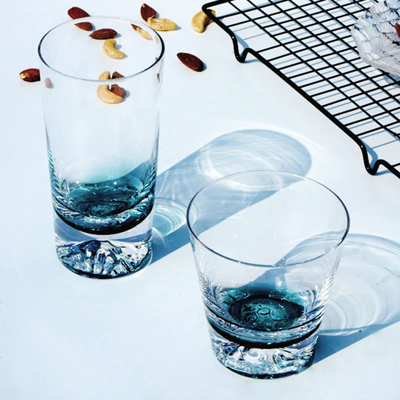 Чернила Синий Айсберг чашка Лимон Стекло напиток чашки японский Creatived снег горный стекло XH8Z