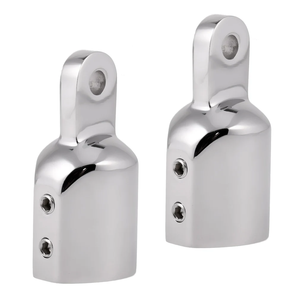 

2 Pieces Marine Stainless Steel Eye End Cap Bimini Top Fitting Hardware 25mm