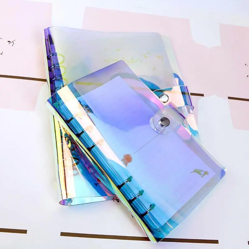 A5 A6 A7 6 Holes Spiral Notebook Laser Transparent PVC Travelers