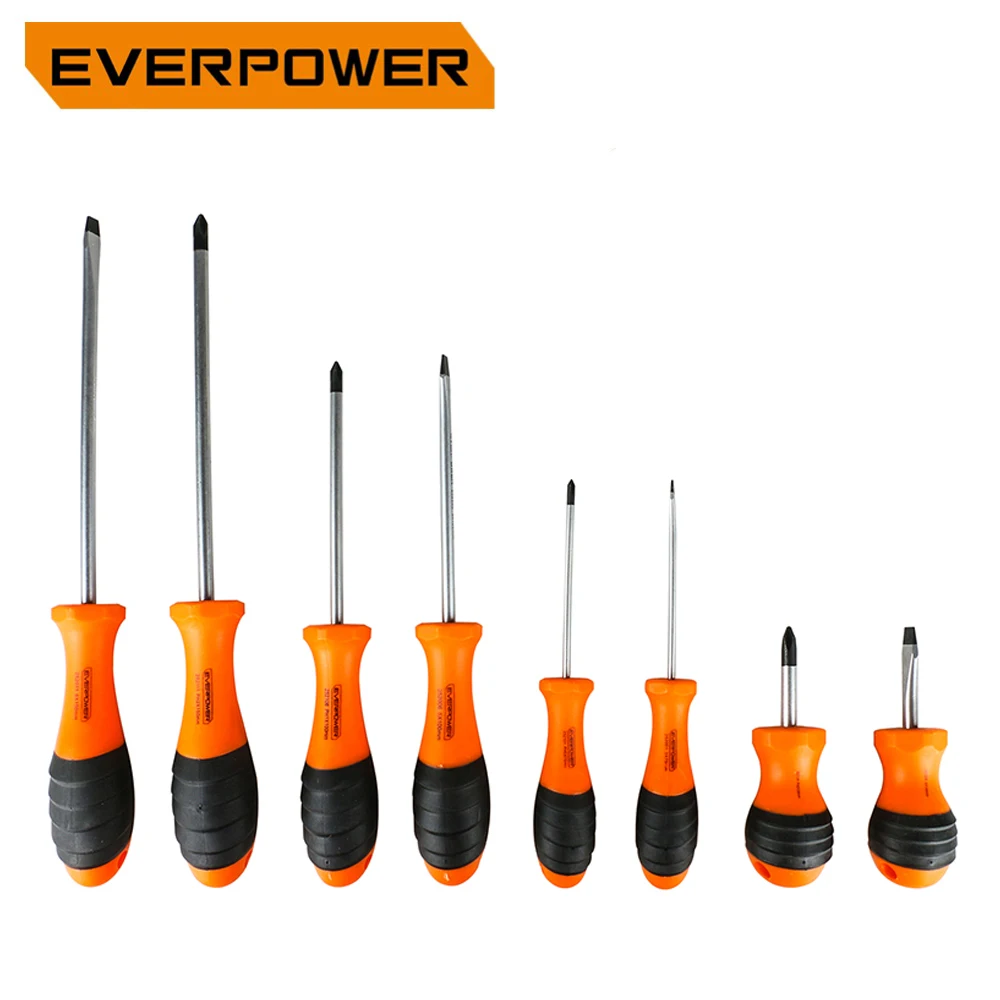 EVERPOWER 8 IN 1 Bits For Screwdriver Phillips Magnetic Screw Driver Set Tool Industrial Level Chrome-vanadium with Carry Bag |