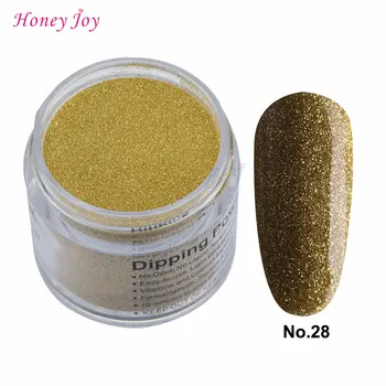 

28g/Box #28 Golden Color Glitter Easy-To-Use Dip Powder Nails Dipping Nails Long-lasting Nails No UV Light Needed Safe Odorless