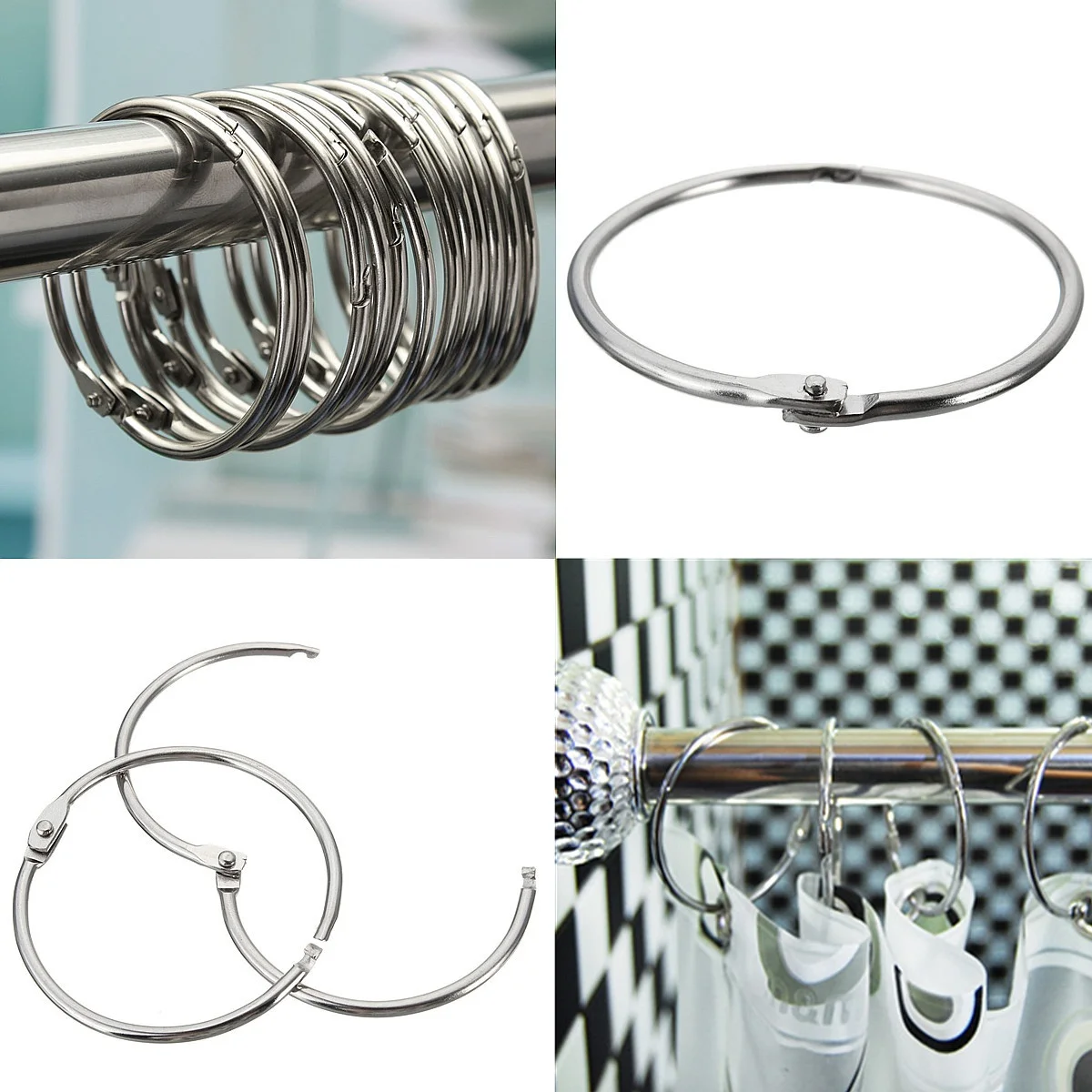 Buy 12Pcs Round Circular Stainless Steel Shower