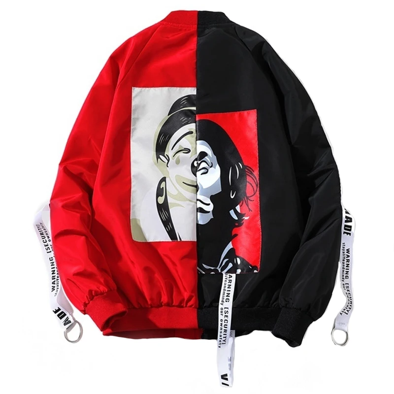 

plus size 2xl-8xl 9xl 10xl big men's coat autumn and winter 8xl casual Patchwork jacket outerwear 165cm hip hop print Clown