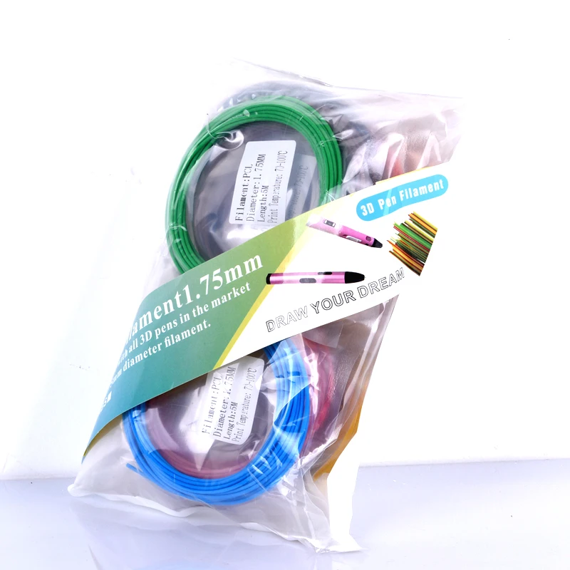Пластиковый карандаш для 3D принтера 1 75 мм 5 м/цвет 100 м и 150 м|printer filament|3d pens materials3d