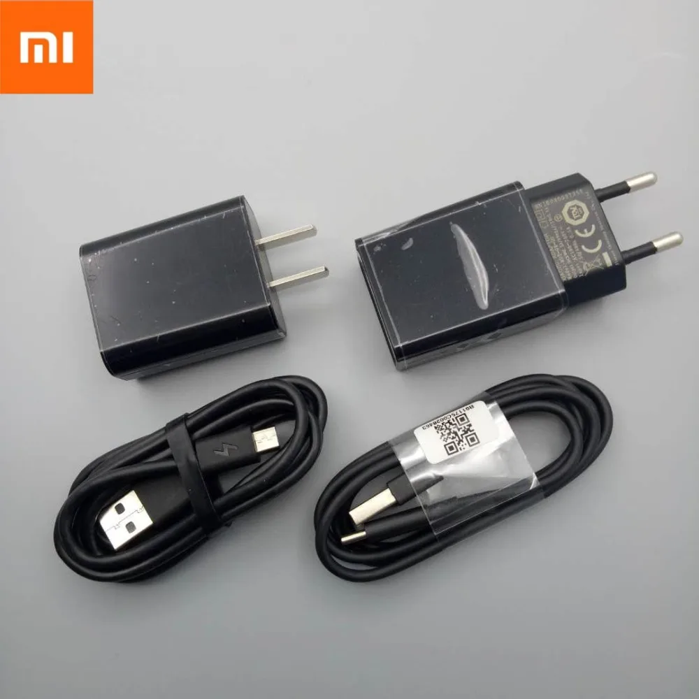 

Original XIAOMI Quick Wall Charger Adapter +Micro USB/TYPE C Data Cable For Mi A2 A1 6 6X 5 5c 5X 5S plus Mix 2S Max3 Redmi k20