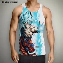 Модные брендовые мужские майки аниме Dragon Ball Z Super Saiyan 3d хипстерский жилет для мужчин и женщин летний Стиль Уличная Повседневная Жилетка Топы