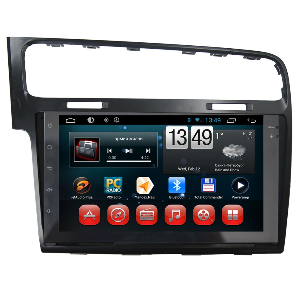 WANUSUAL 10.1 Inch Android 6.0 Car Multimedia Player for VW GOLF 7 GPS Navigation with Bluetooth WIFI Quad Core 16G 1024*600 Map