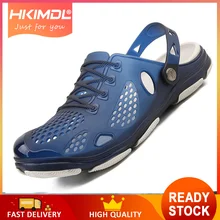 HKIMDL/Новинка года; прозрачная обувь; сандалии без застежки; Мужская обувь; мужские сандалии; летние пляжные сандалии; повседневные шлепанцы