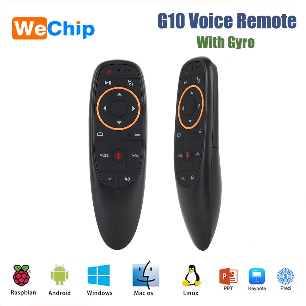 

G10 Wireless Remote Gyro Air Mouse Voice Contorl 2.4GHz Microphone Controller IR Learning for TV Box PC