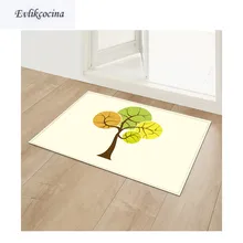 Зеленый желтый дерево Kilim Нескользящая абсорбент коврик для ванной коврик для Гостиная Спальня ковровое покрытие Tapete infantil