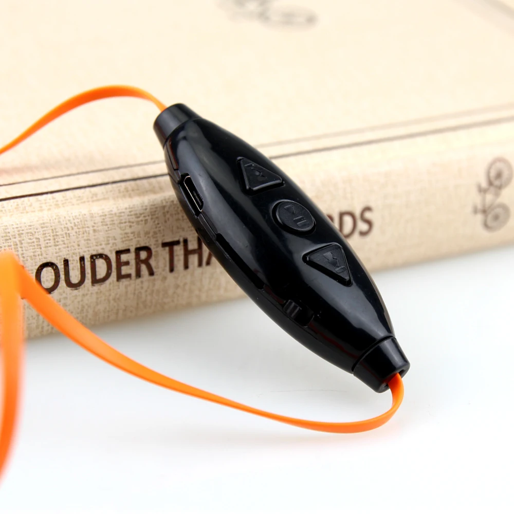 Ersuki MP3 Player USB Neckband Sports Running MP3 with Earphones Support 16GB Micro SD TF Card